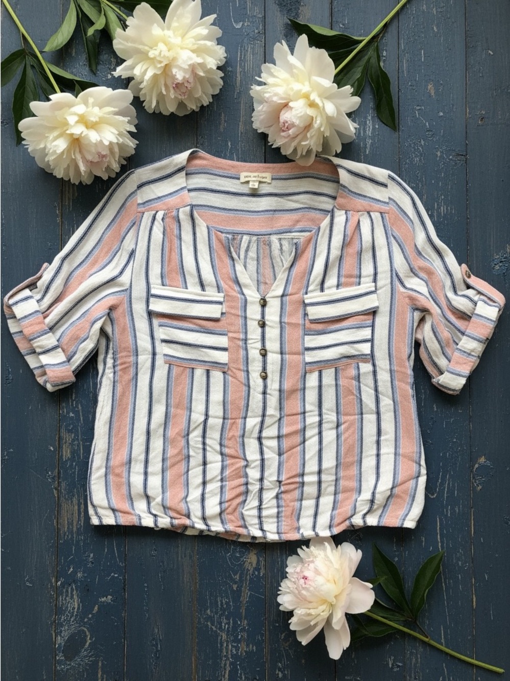 Faith and Joy soft striped top
